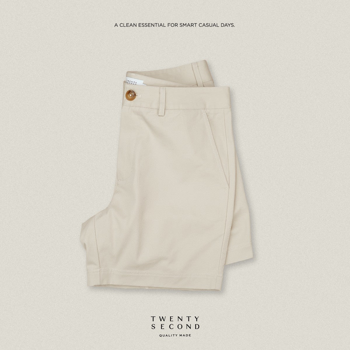 URBAN CHINO SHORTS - BEIGE
