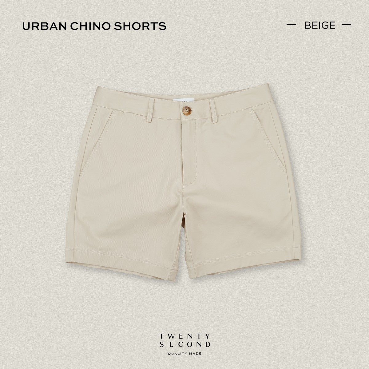 URBAN CHINO SHORTS - BEIGE