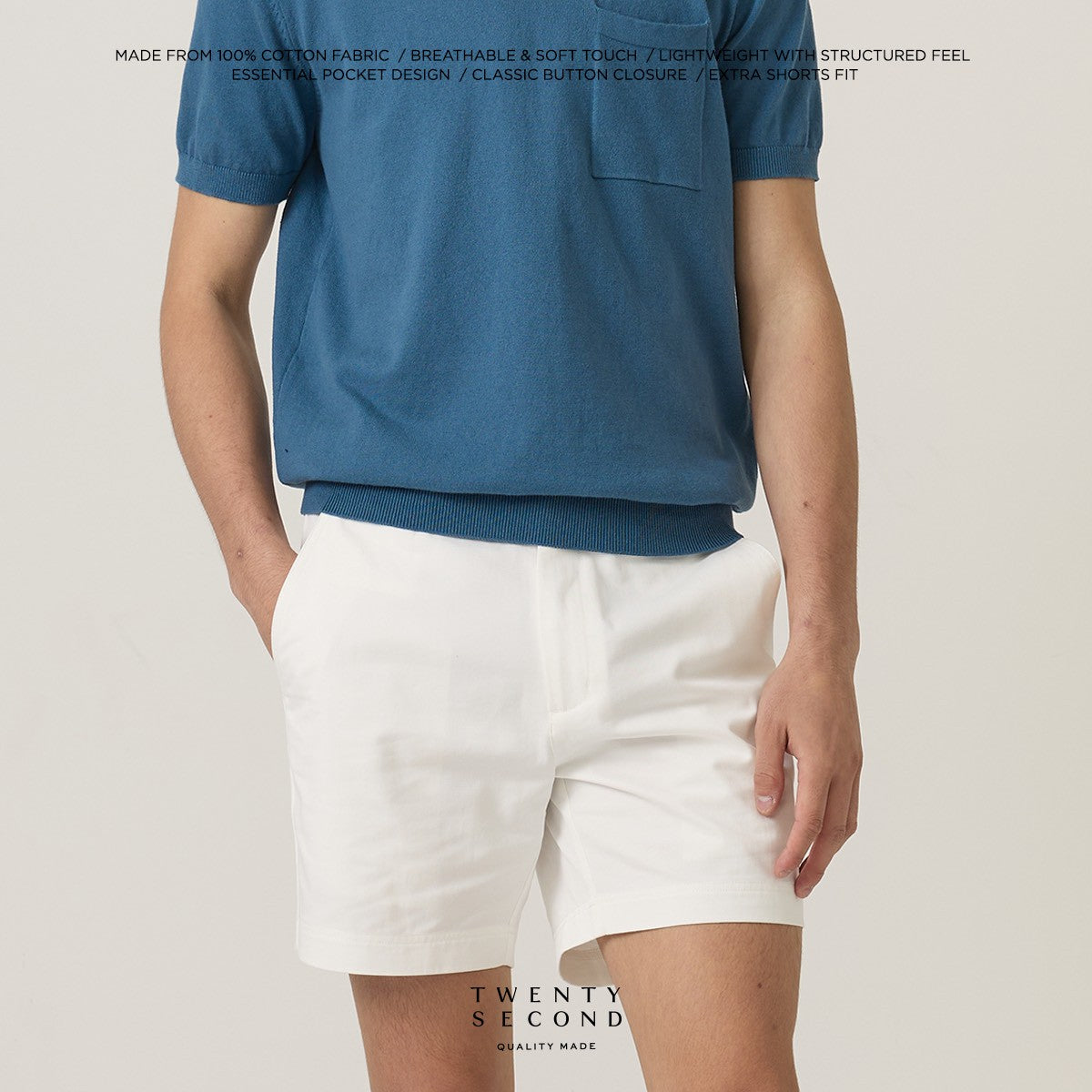 URBAN CHINO SHORTS - WHITE