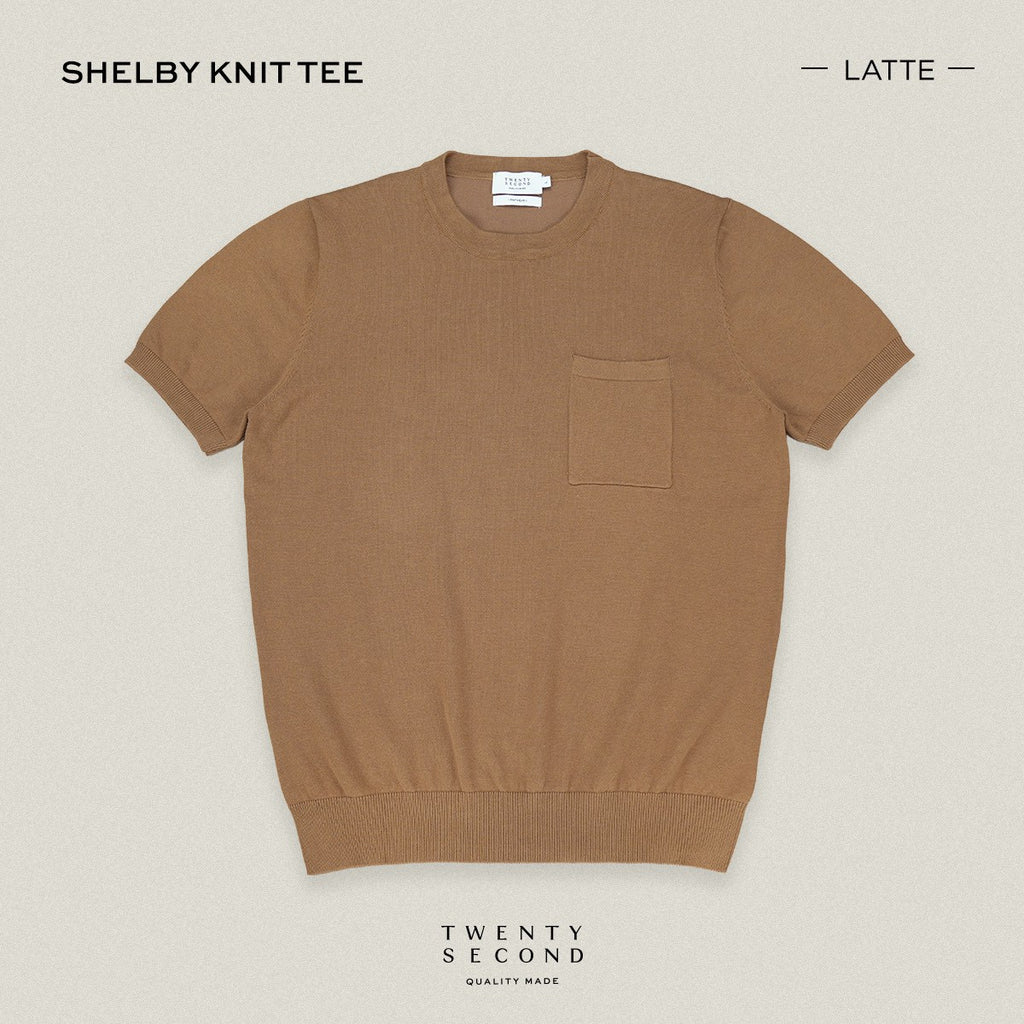 SHELBY KNIT TEE - LATTE
