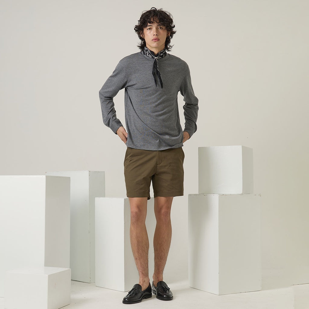 OLIVER LONG SLEEVES TEE - GREY