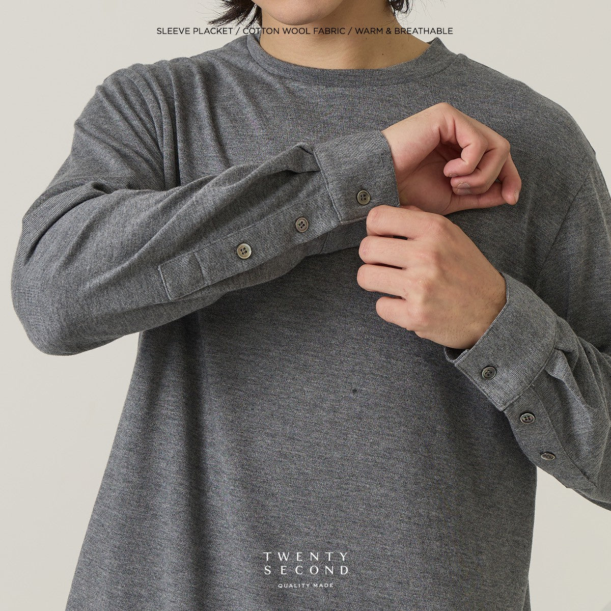 OLIVER LONG SLEEVES TEE - GREY