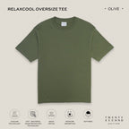 RELAXCOOL SEAMLESS OVERSIZED TEE - OLIVE