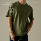 RELAXCOOL SEAMLESS OVERSIZED TEE - OLIVE
