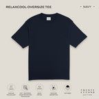 RELAXCOOL SEAMLESS OVERSIZED TEE - NAVY