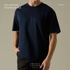 RELAXCOOL SEAMLESS OVERSIZED TEE - NAVY