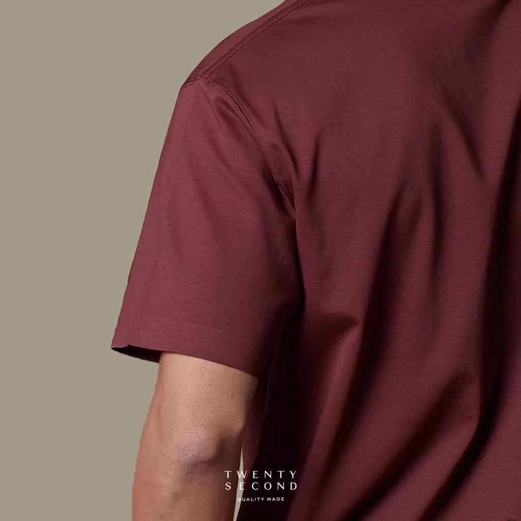 RELAXCOOL SEAMLESS OVERSIZED TEE - MAROON