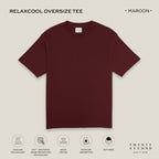 RELAXCOOL SEAMLESS OVERSIZED TEE - MAROON