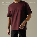 RELAXCOOL SEAMLESS OVERSIZED TEE - MAROON
