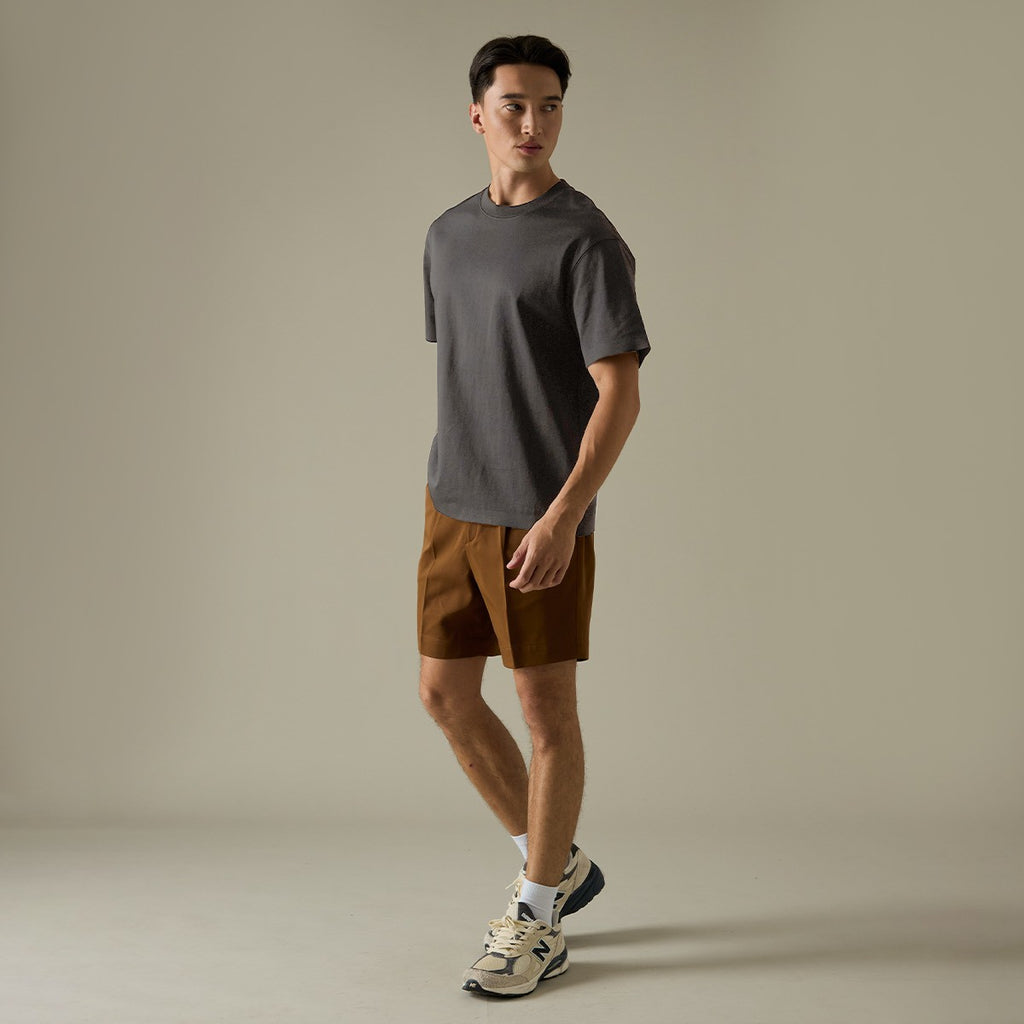 RELAXCOOL SEAMLESS OVERSIZED TEE - DARK GREY