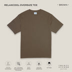 RELAXCOOL SEAMLESS OVERSIZED TEE - BROWN