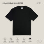 RELAXCOOL SEAMLESS OVERSIZED TEE - BLACK