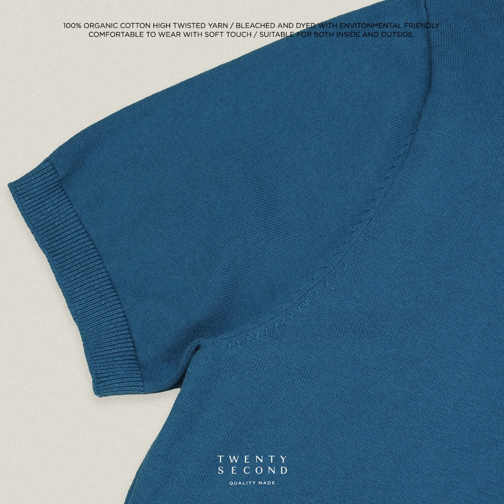 SHELBY KNIT TEE - BLUE