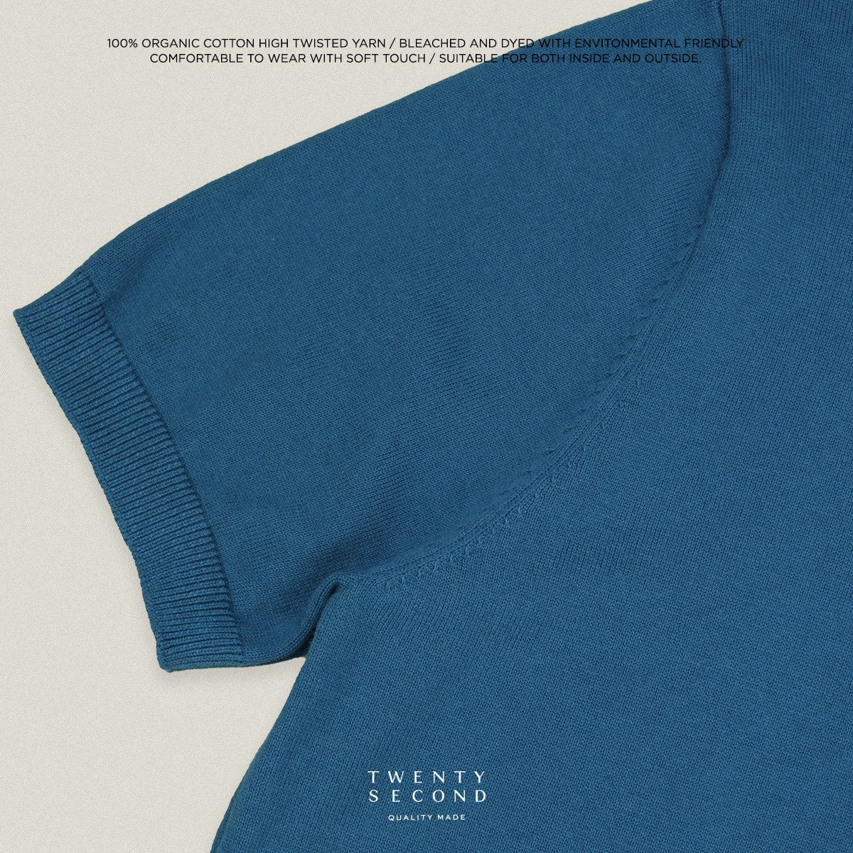 SHELBY KNIT TEE - BLUE