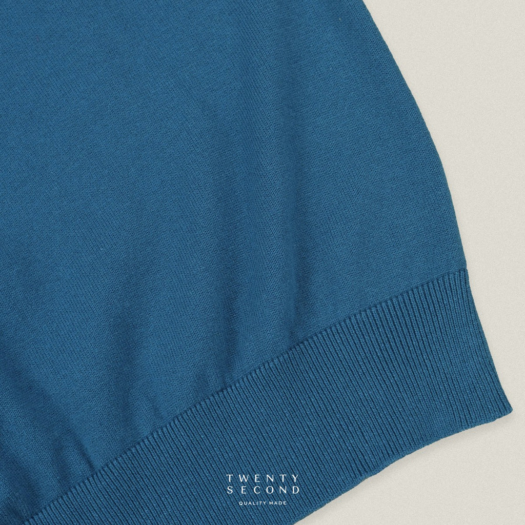 SHELBY KNIT TEE - BLUE