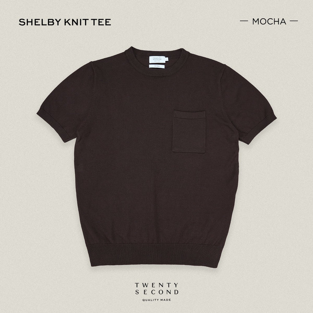 SHELBY KNIT TEE - MOCHA