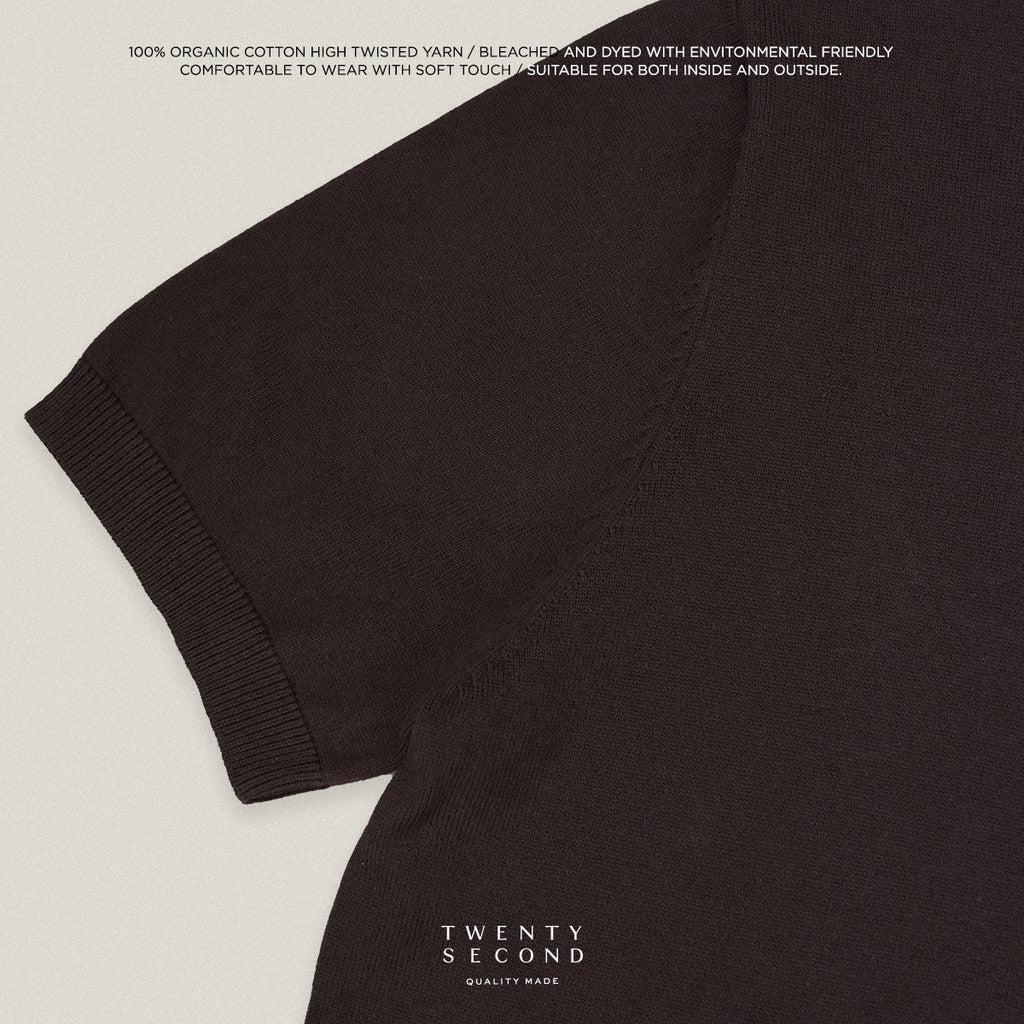 SHELBY KNIT TEE - MOCHA