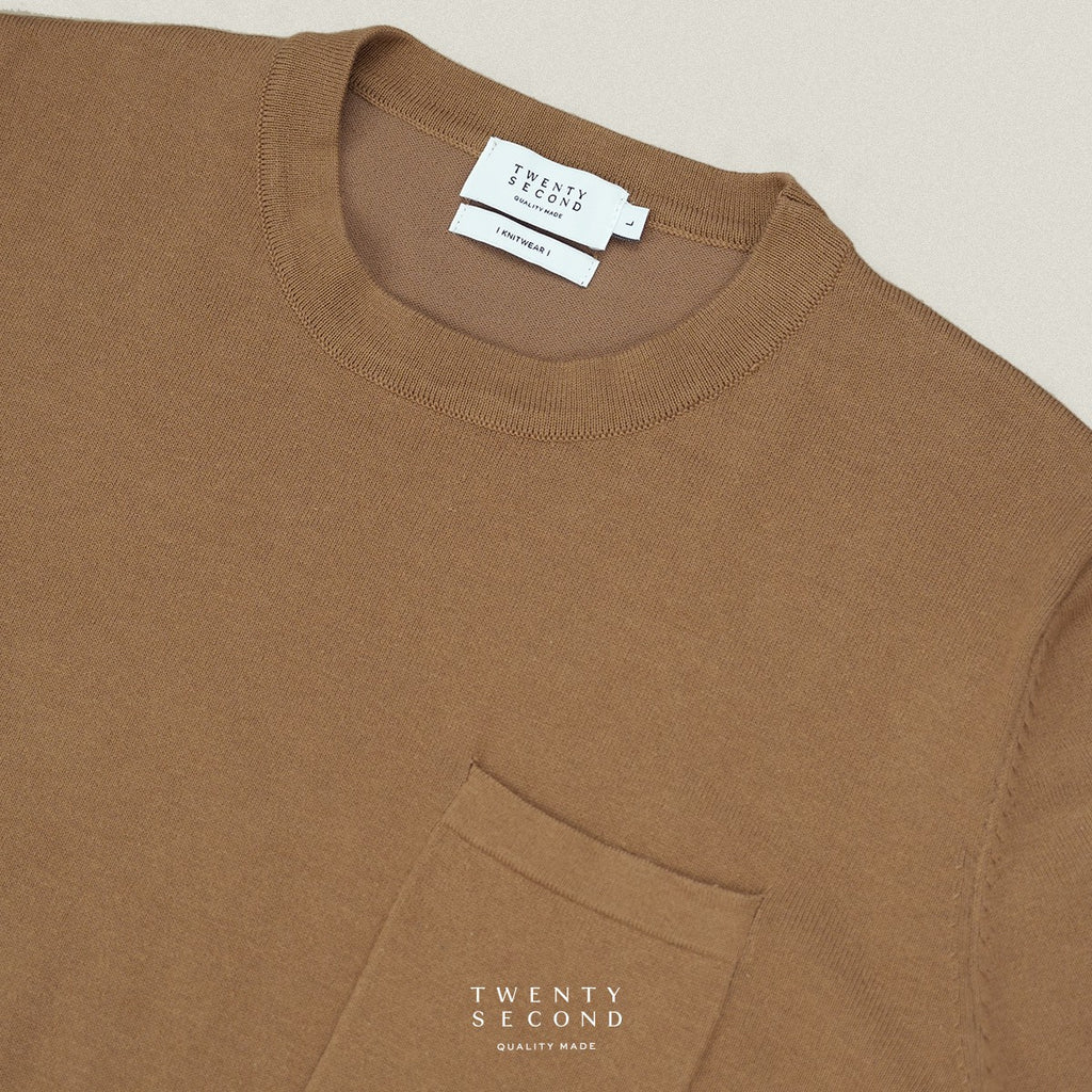 SHELBY KNIT TEE - LATTE