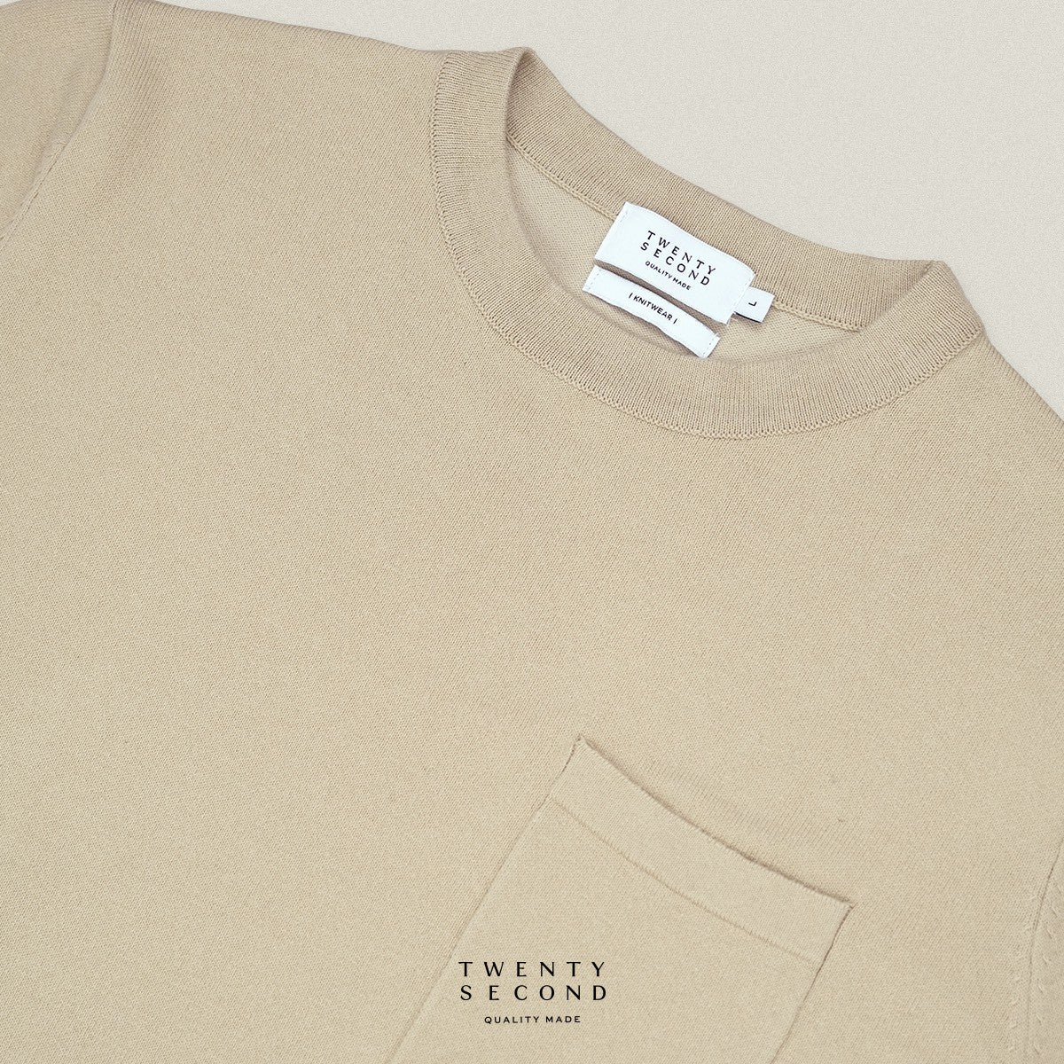 SHELBY KNIT TEE - KHAKI
