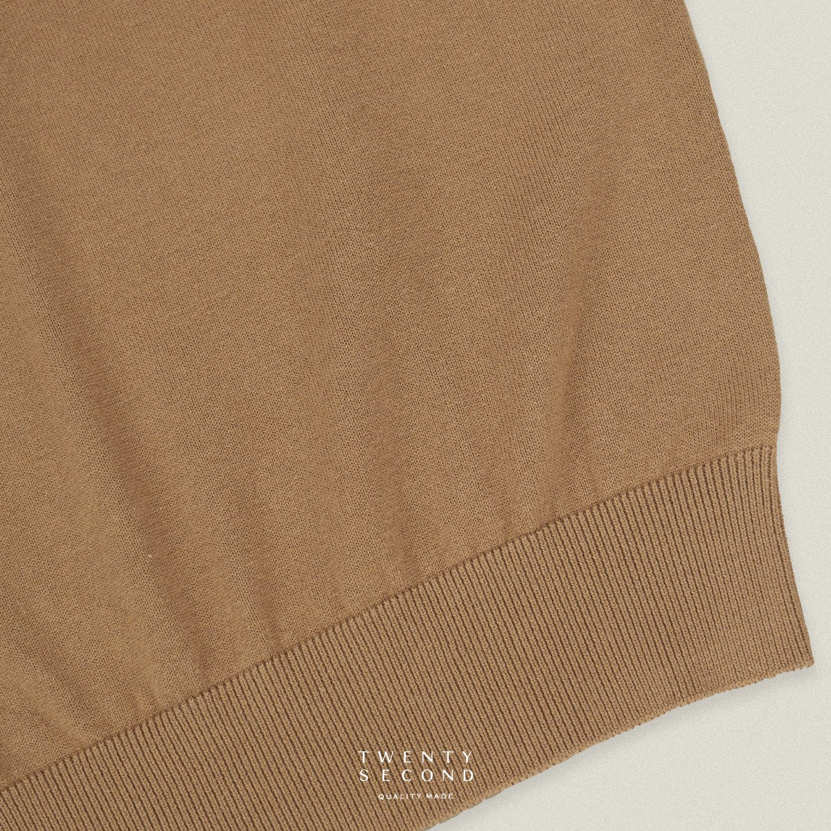 SHELBY KNIT TEE - LATTE