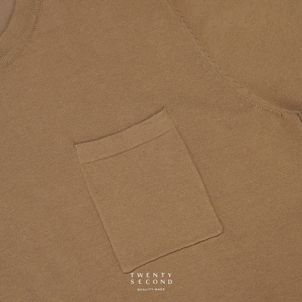 SHELBY KNIT TEE - LATTE