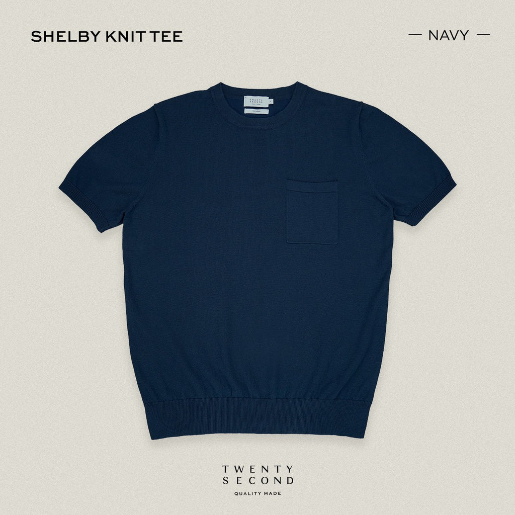 SHELBY KNIT TEE - NAVY
