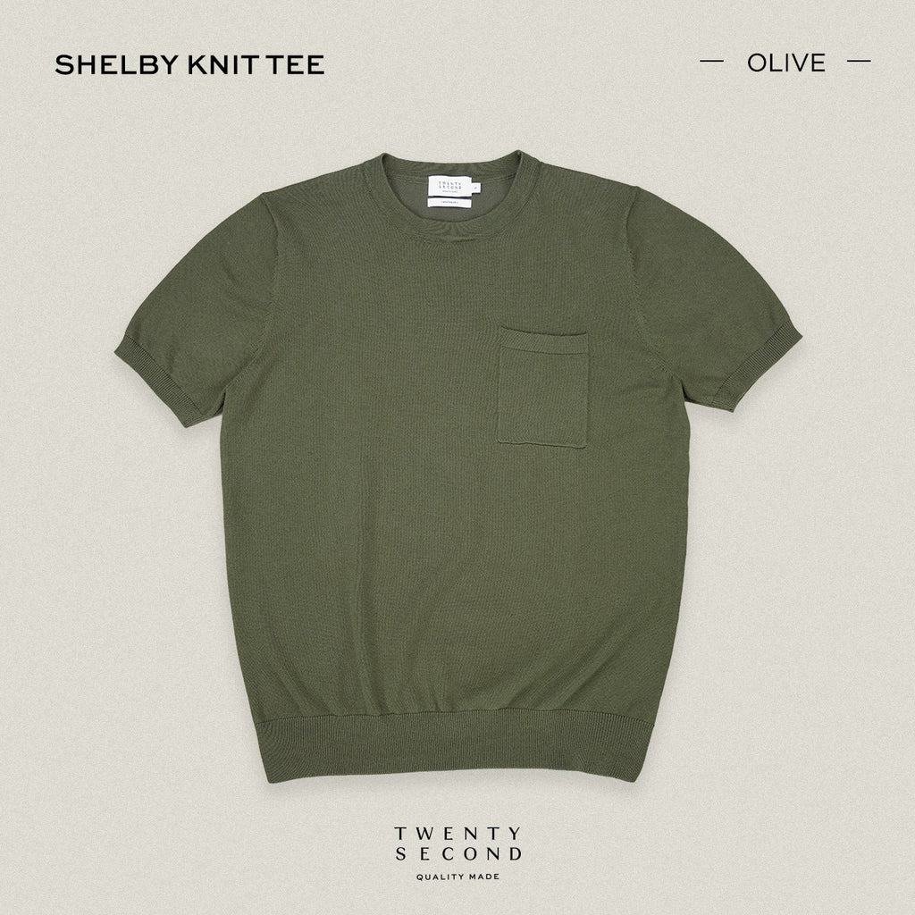 SHELBY KNIT TEE - OLIVE