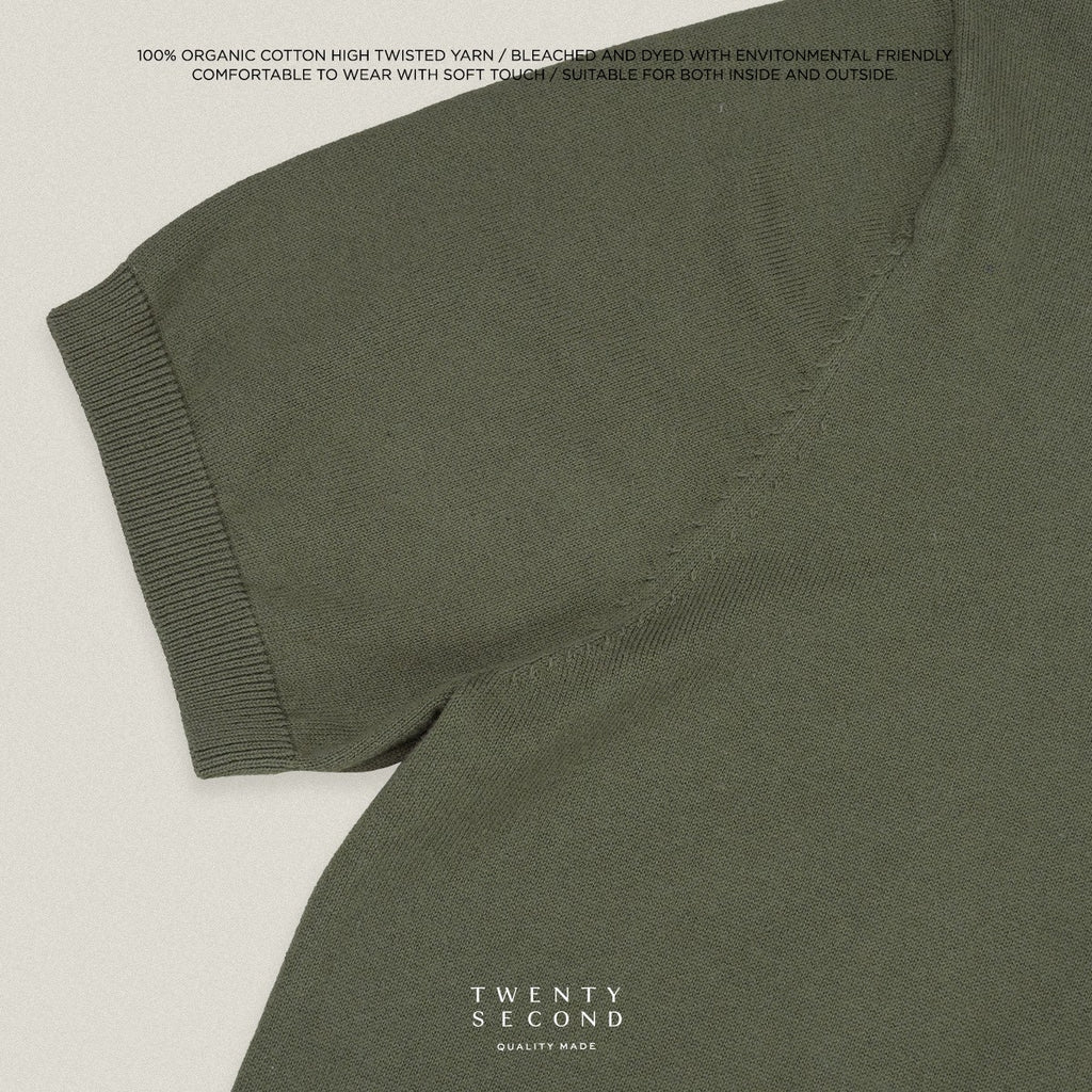 SHELBY KNIT TEE - OLIVE