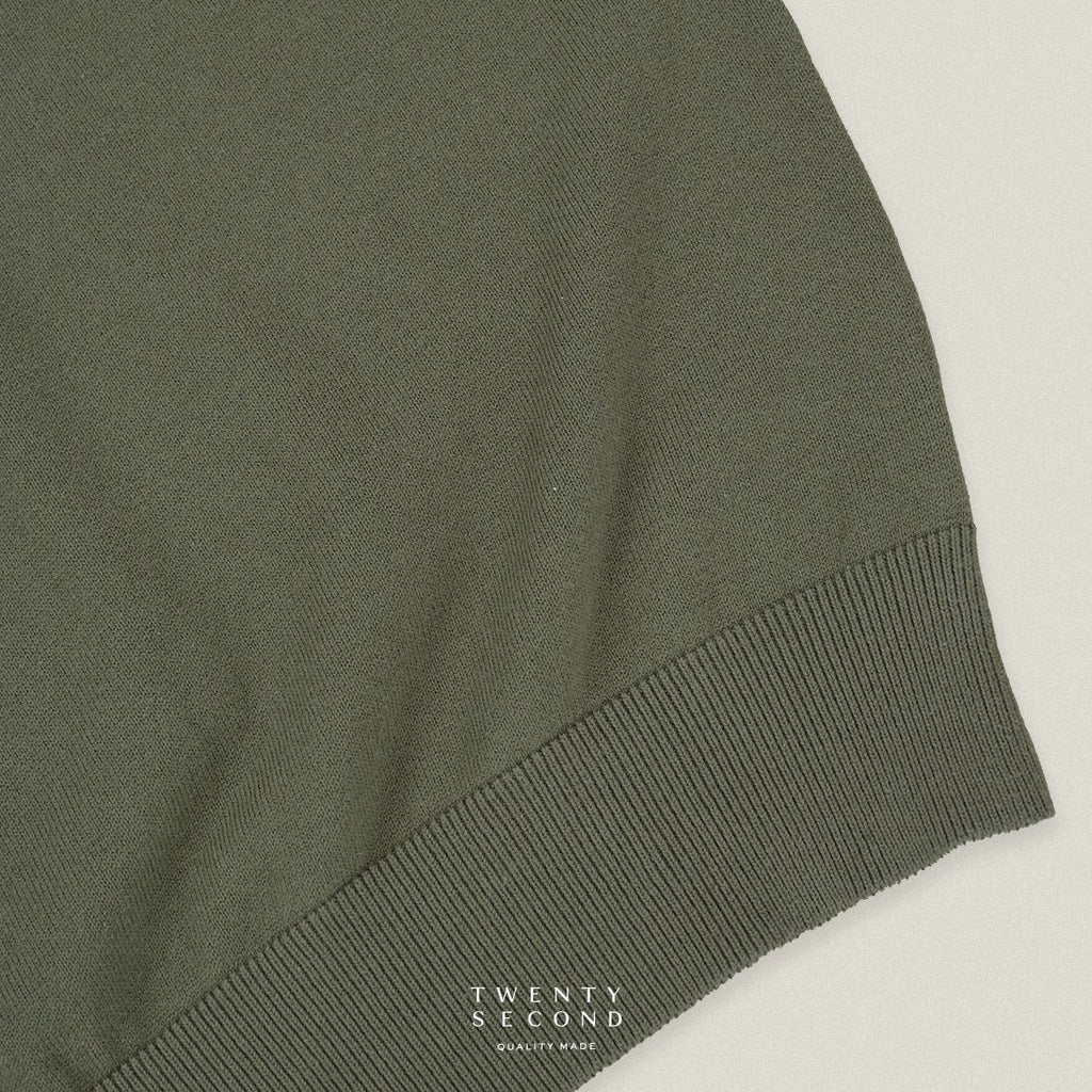 SHELBY KNIT TEE - OLIVE