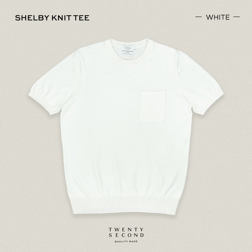SHELBY KNIT TEE - WHITE