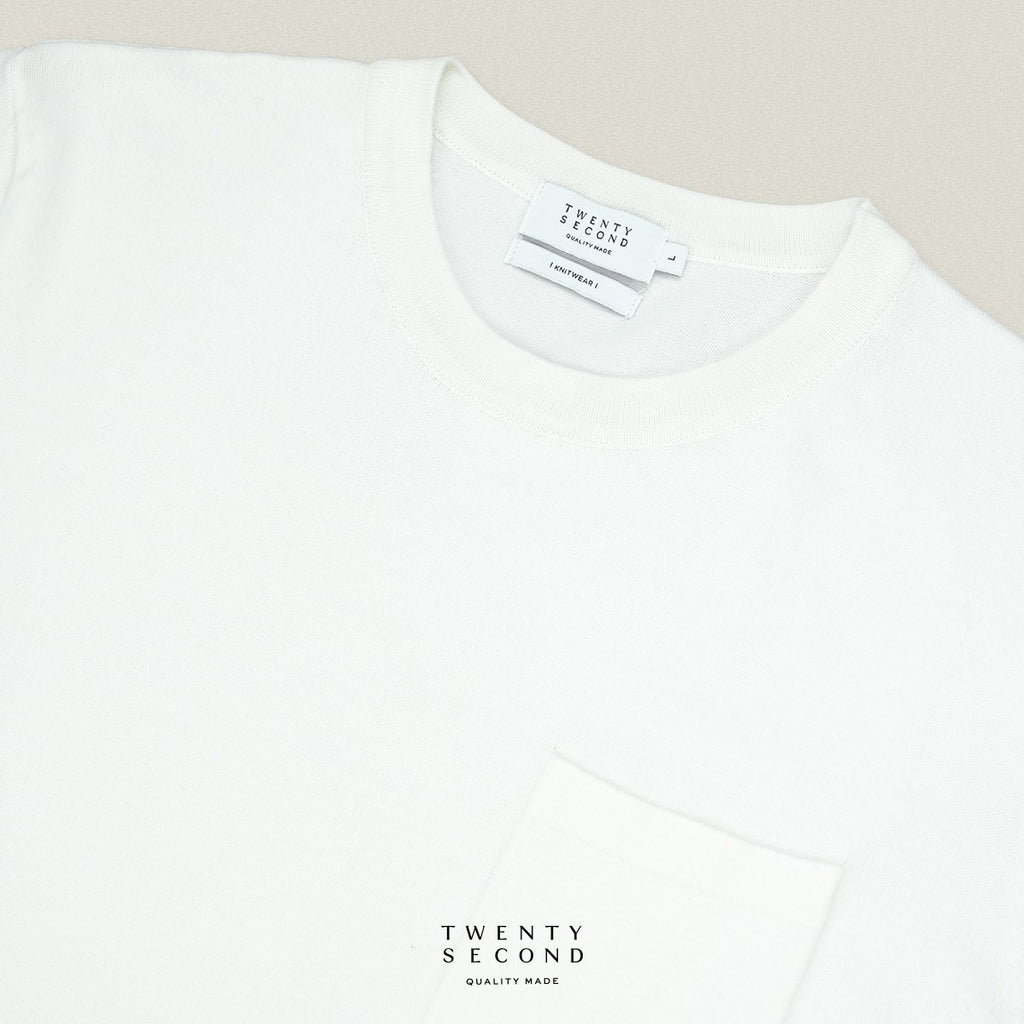 SHELBY KNIT TEE - WHITE