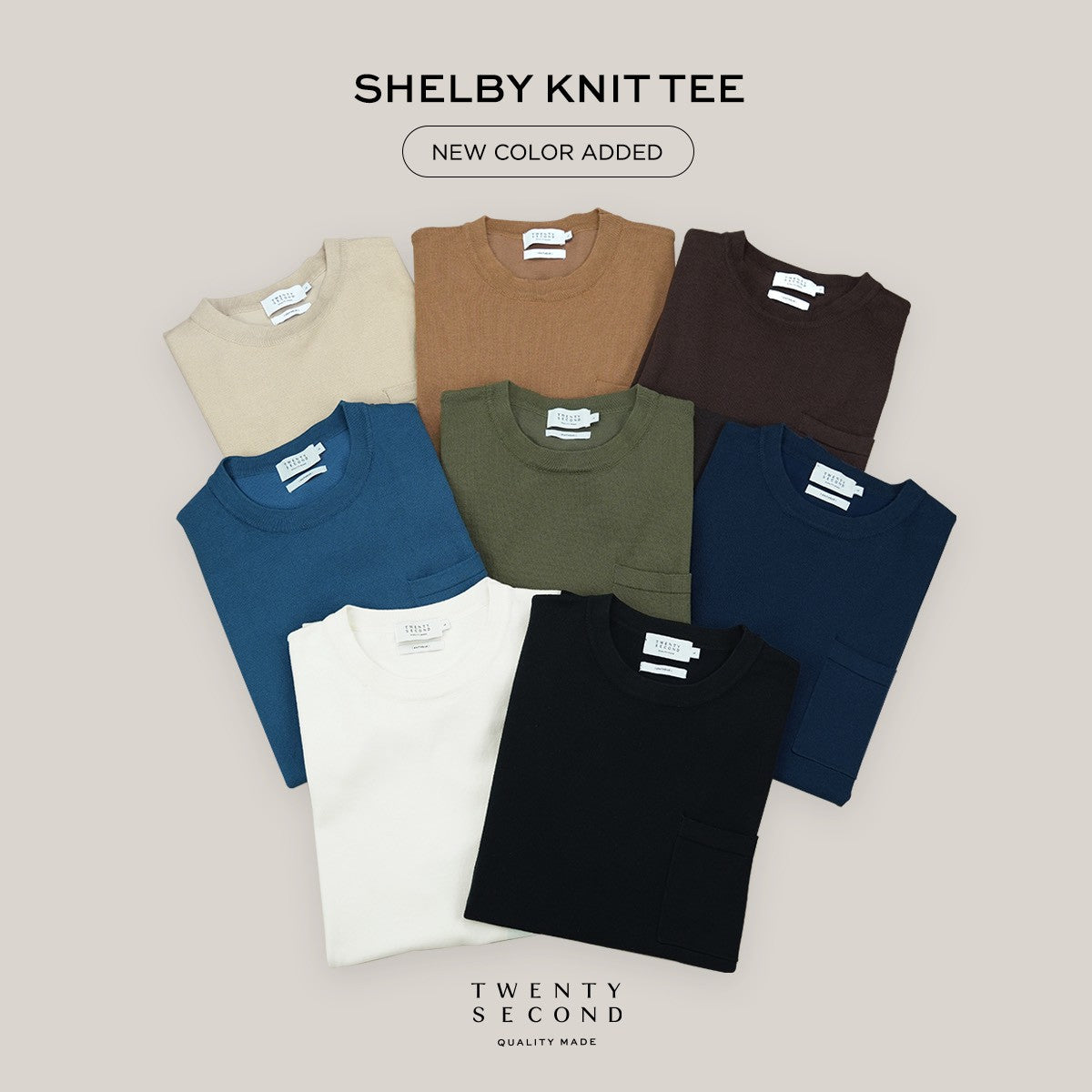 SHELBY KNIT TEE - BLUE
