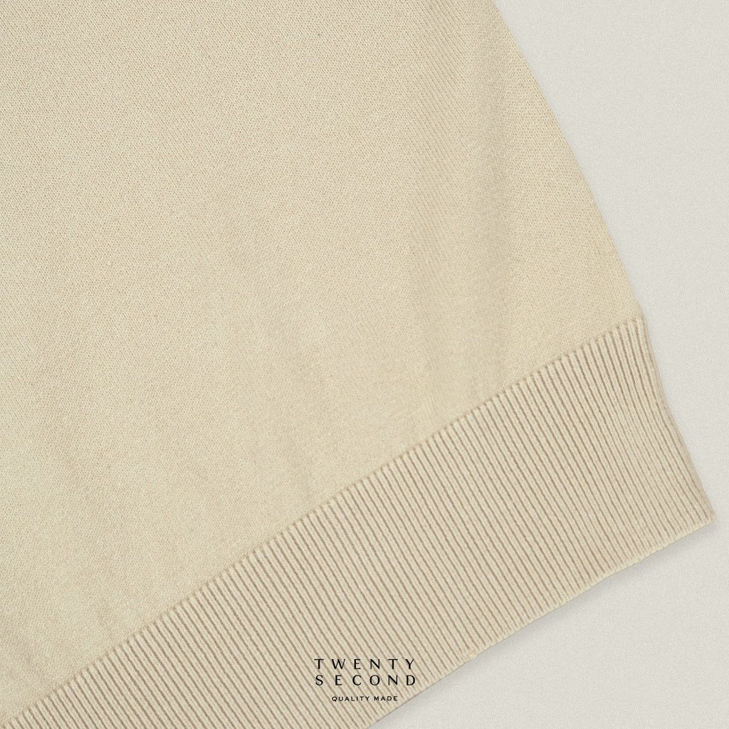 SHELBY KNIT TEE - KHAKI