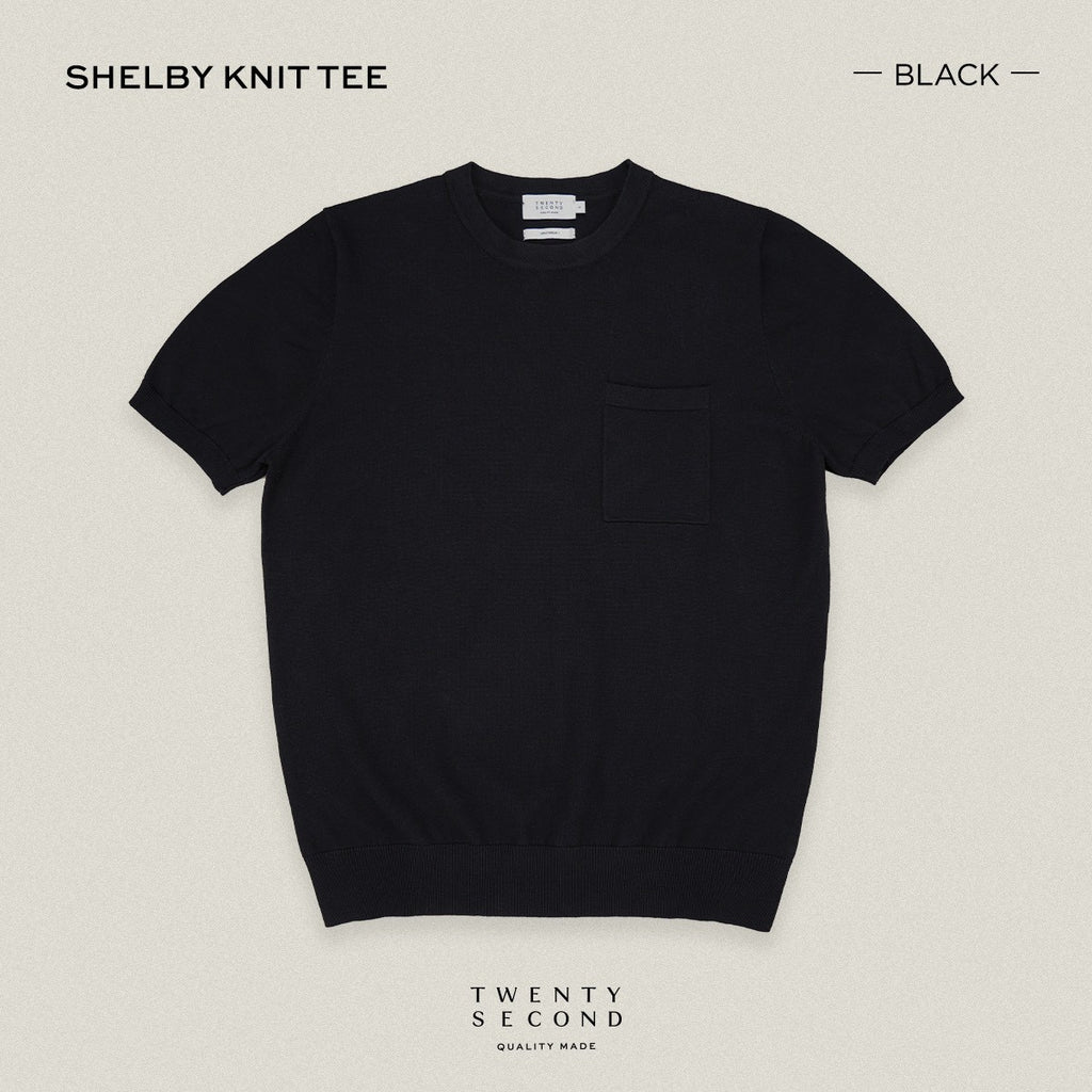SHELBY KNIT TEE - BLACK