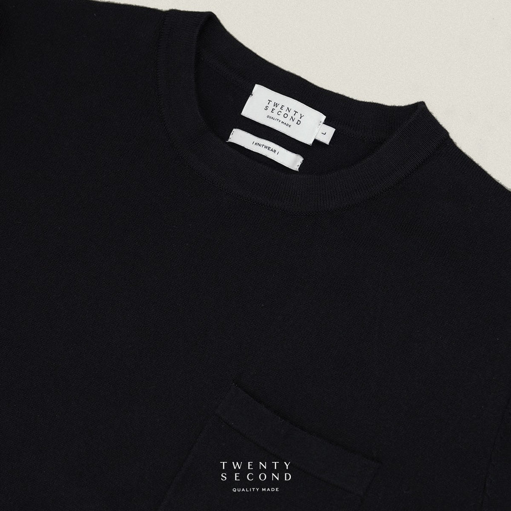 SHELBY KNIT TEE - BLACK