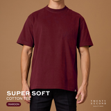 THE NEW SUPER SOFT COTTON TEE - MAROON