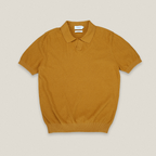 LUCCA KNIT POLO - MUSTARD