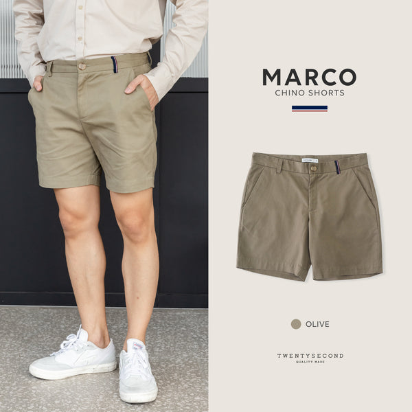 MARCO CHINO SHORTS - OLIVE (Extra Shorts)