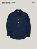 WRINKLE FREE BTD SHIRT - DARK BLUE (Slim Fit)