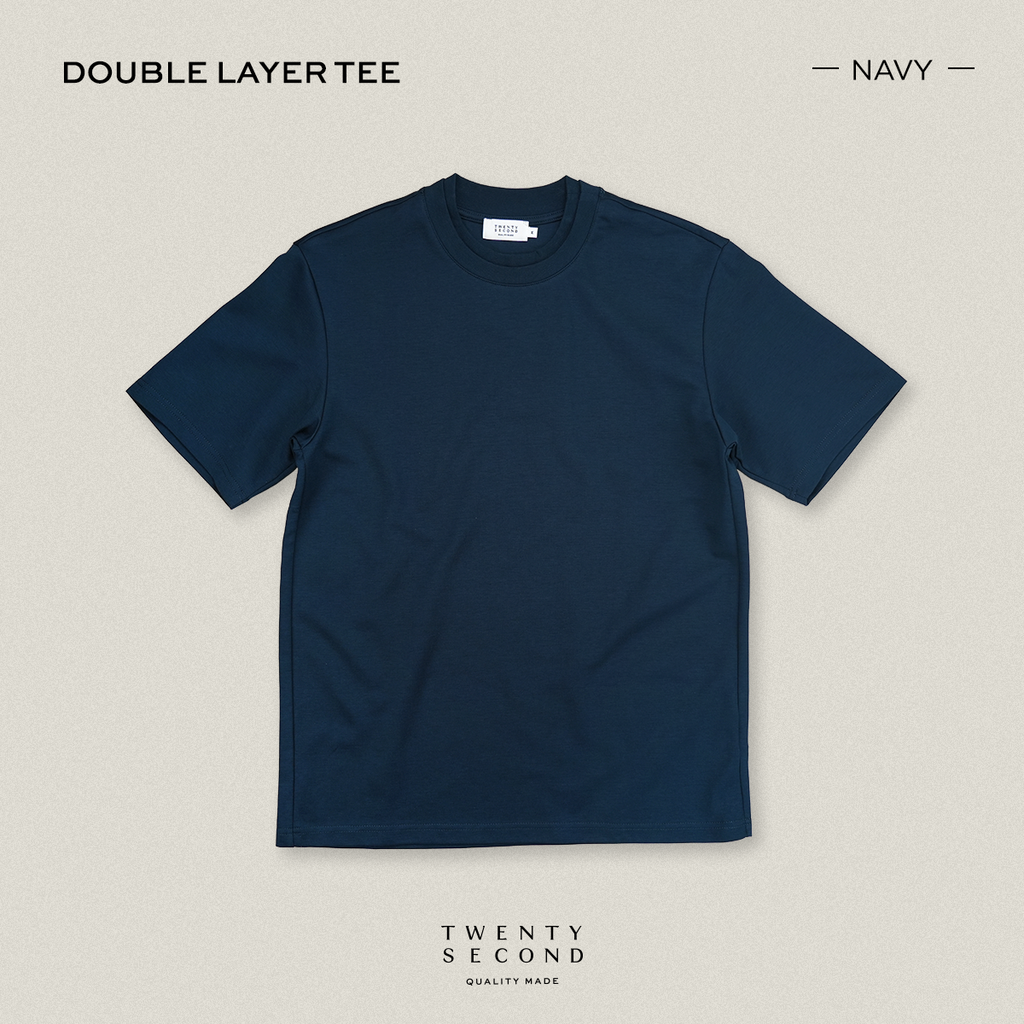 DOUBLE LAYER TEE - NAVY