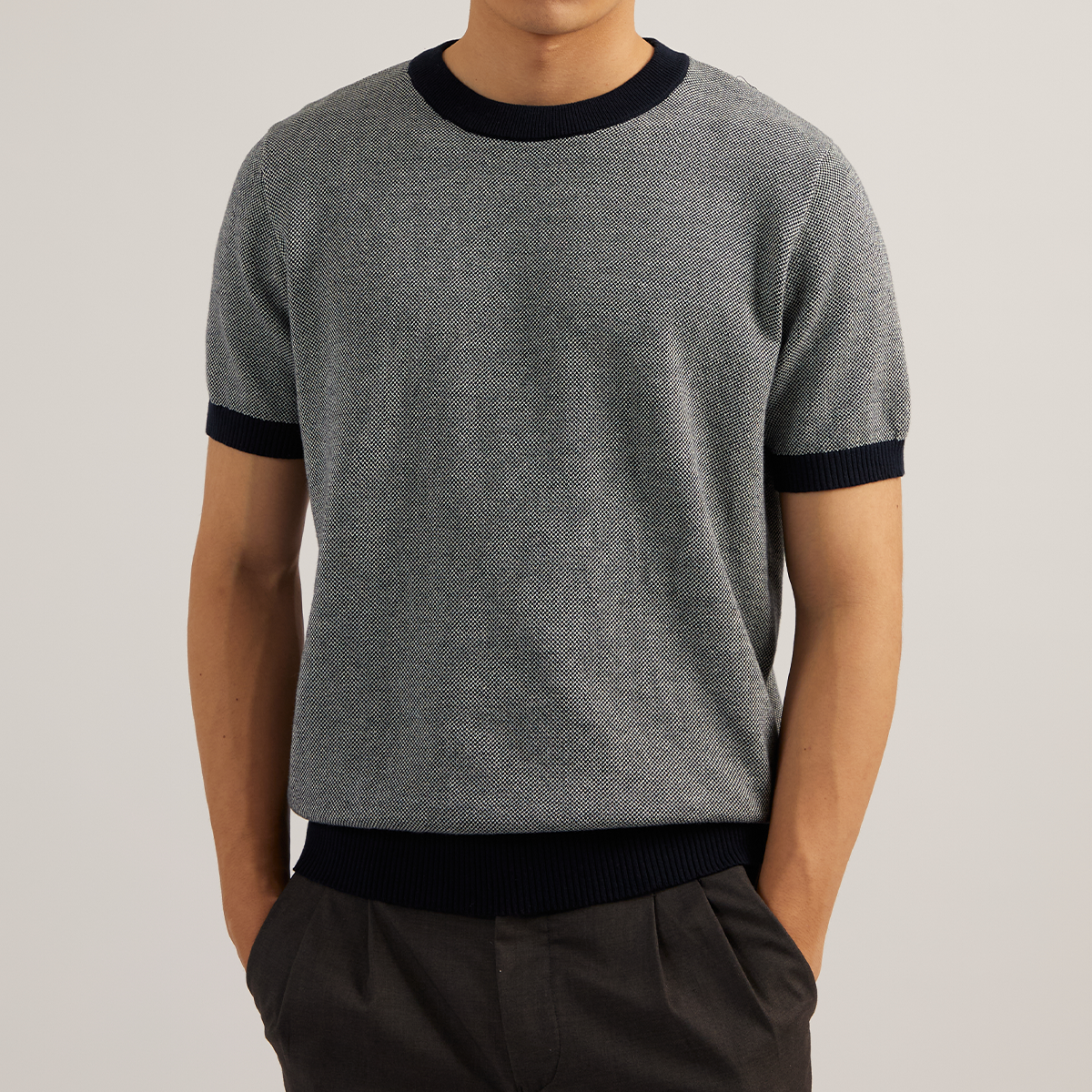 MARCO KNIT TEE - NAVY