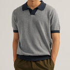 THEO KNIT POLO - NAVY