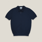 MASON ZIP KNIT POLO - NAVY