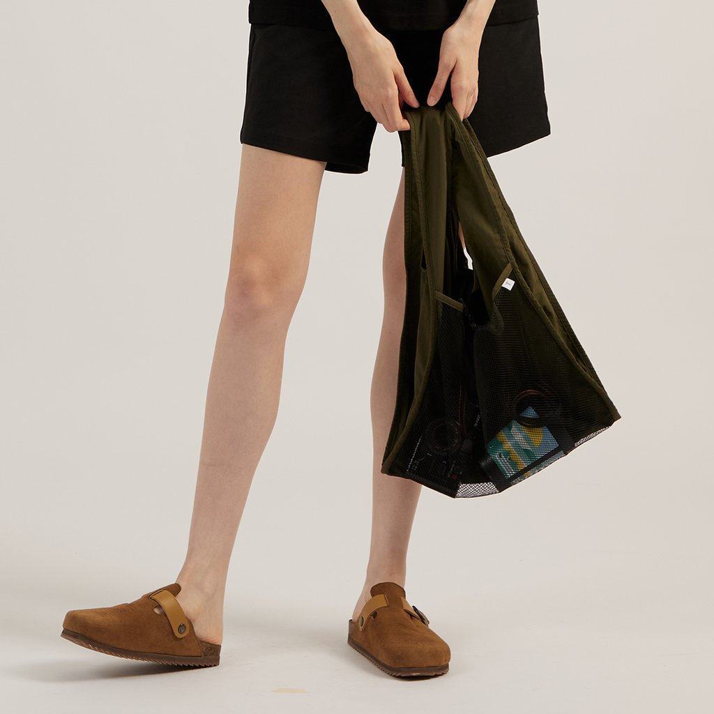 NYLON GROCERY BAG - OLIVE