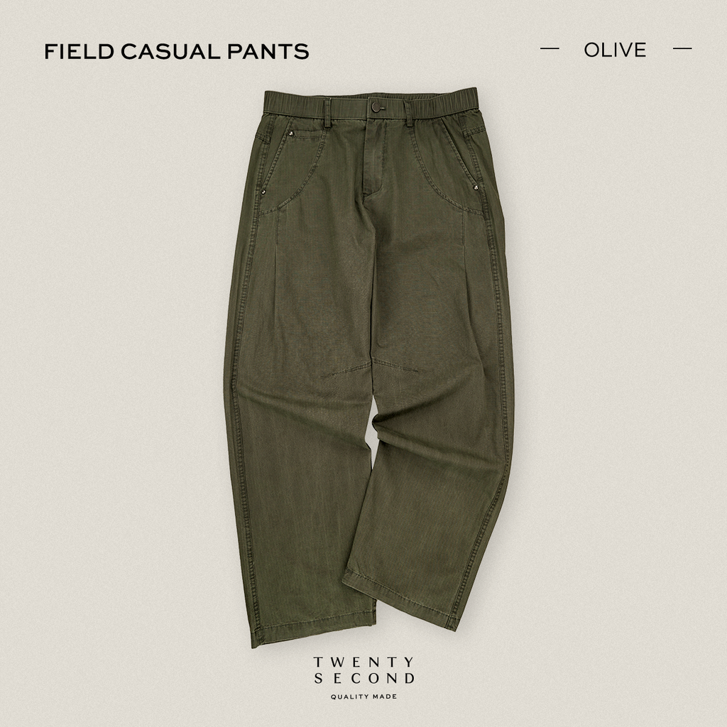 FIELD CASUAL PANTS - OLIVE