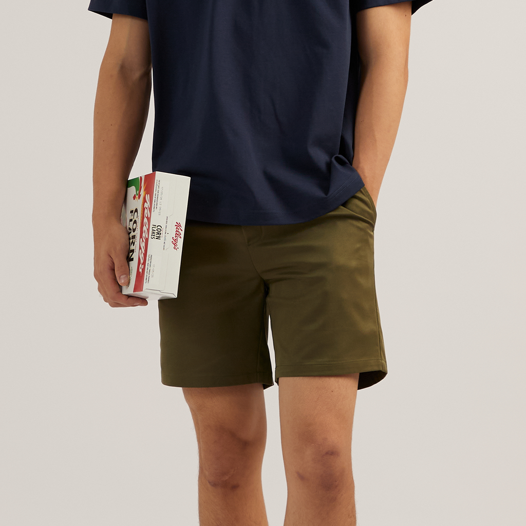 HARPER CASUAL SHORTS - OLIVE