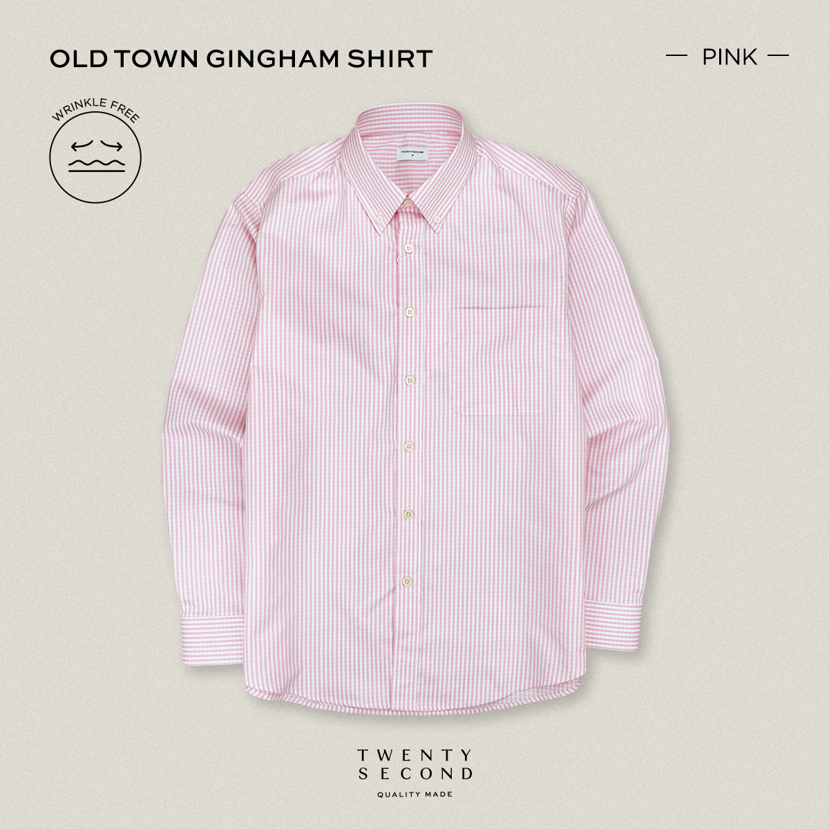 OLD TOWN GINGHAM SHIRTS - PINK
