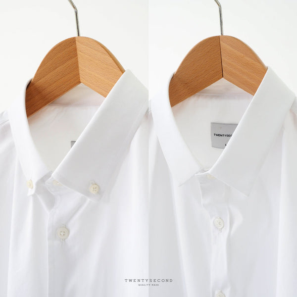 PLAIN SHORT SLEEVES SHIRT - NAVY