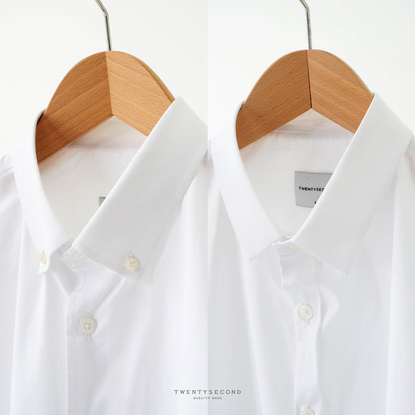 PLAIN SHORT SLEEVES SHIRT - WHITE