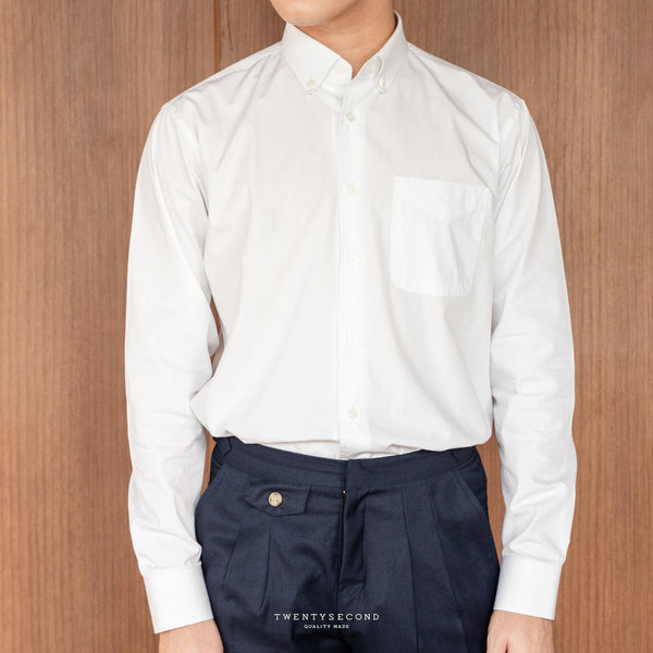 BUTTON DOWN CLUB COLLAR SHIRT - NAVY